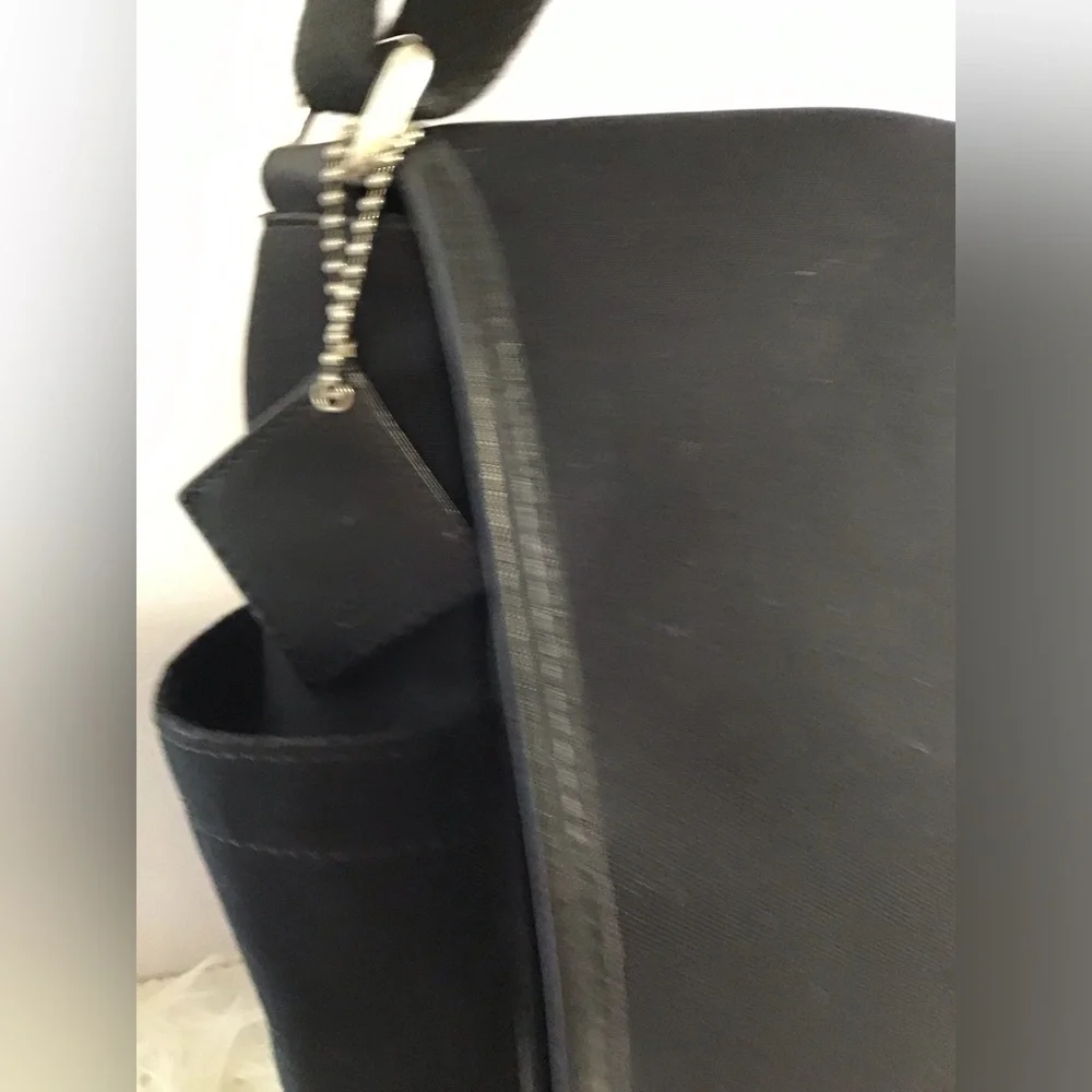 Coach Black Leather Canvas Messenger laptop Bag - Picture 2 of 16